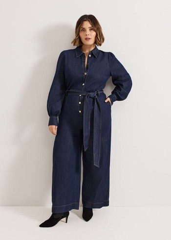 Phase Eight Gemma Denim Jumpsuit Indigo Australia | LG3260854